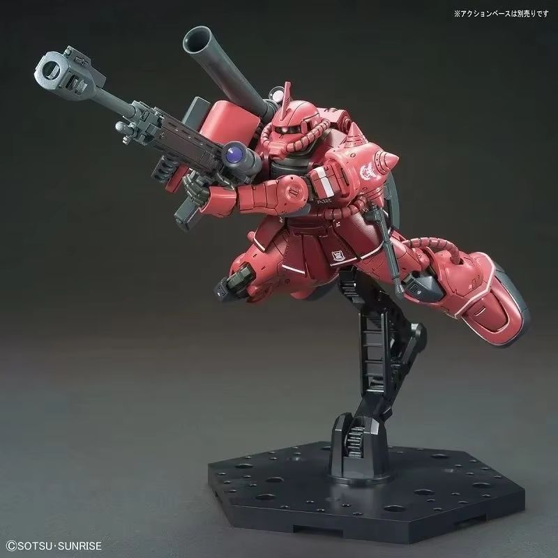 HG 1/144 GTO Char's Red Comet Zaku Assembly Model Kit Action Figure Desktop Decoration Collection Gift For Boys Hobby Collectors