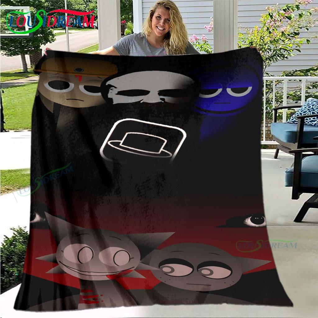 Модная S-Sprunki Incredibox Игра Четыре Сезона Плед Чехол на Диван Дорожная Кровать Плюшевый Плед Дорожный Офисный Плед для Отдыха Подарок
