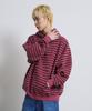 PIGMENT Daily Stripe Hoodie (Burgundy)