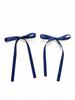 6 pieces music festival solid-colored bow hair clips for women's wedding jewelry, simple and sweet hair accessories