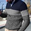 Warm Men's Pullovers Sweater for Fall and Winter Man Solid Color Casual Classic Sweater
