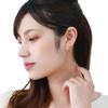 [Piena] surgical stainless steel natural stone 3mm for one ear Sold as 1 piece back screw Back side flat One stone 6 claws earrings ladies men's