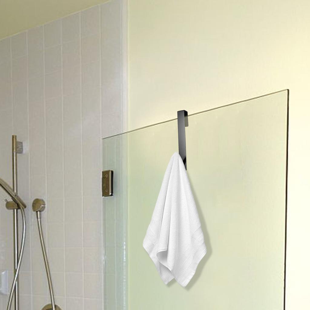 Extended Door Hooks For Bathroom Frameless Glass Shower Doors, Stainless Steel Towel Hooks, Heavy Duty Hanger Hooks