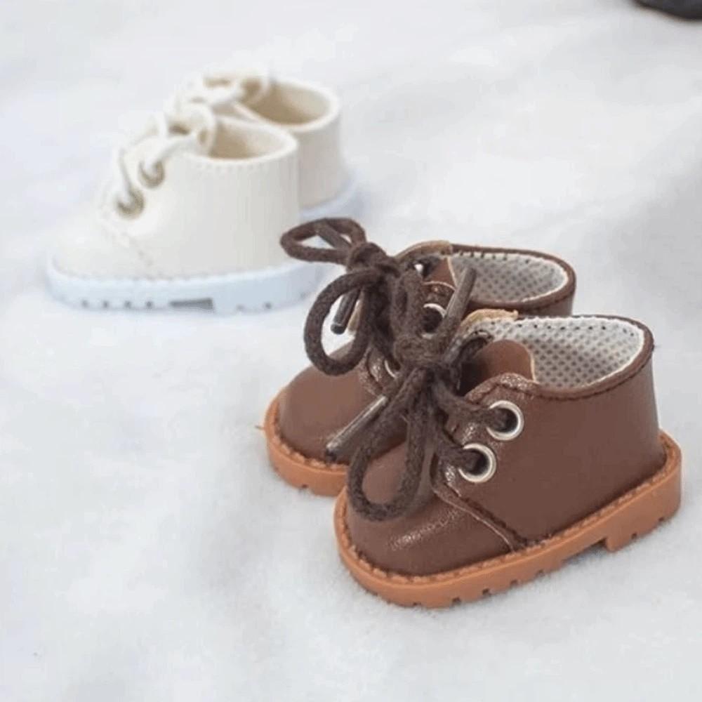 1Pair Mini 20cm Cotton Doll Shoes Doll Shoes EXO Doll Boots BJD Doll PU Shoes Clay Dolls