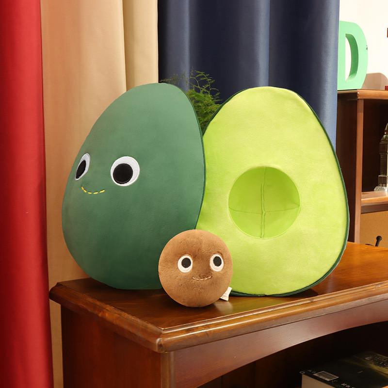 Toy Avocado Plush Cartoon Stuffed Animal Doll Bedroom Decoration 25cm Gifts