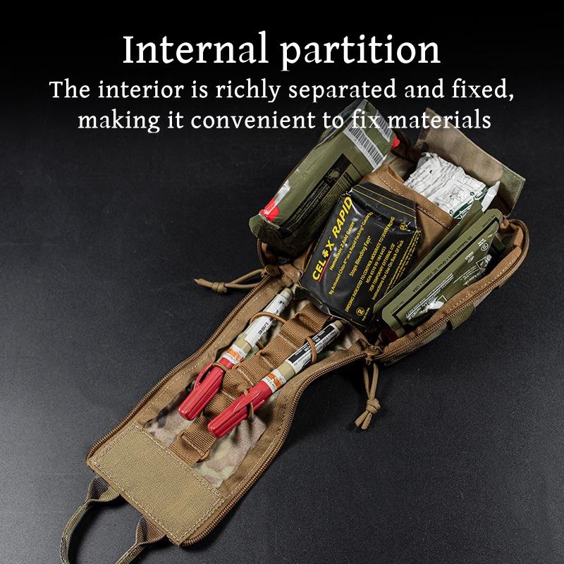 MOLLE Аптечка первой помощи Сумка на поясной ремень Жилет для переноски пластин Кемпинг на открытом воздухе Быстрое реагирование Аптечка первой помощи на открытом воздухе Набор инструментов