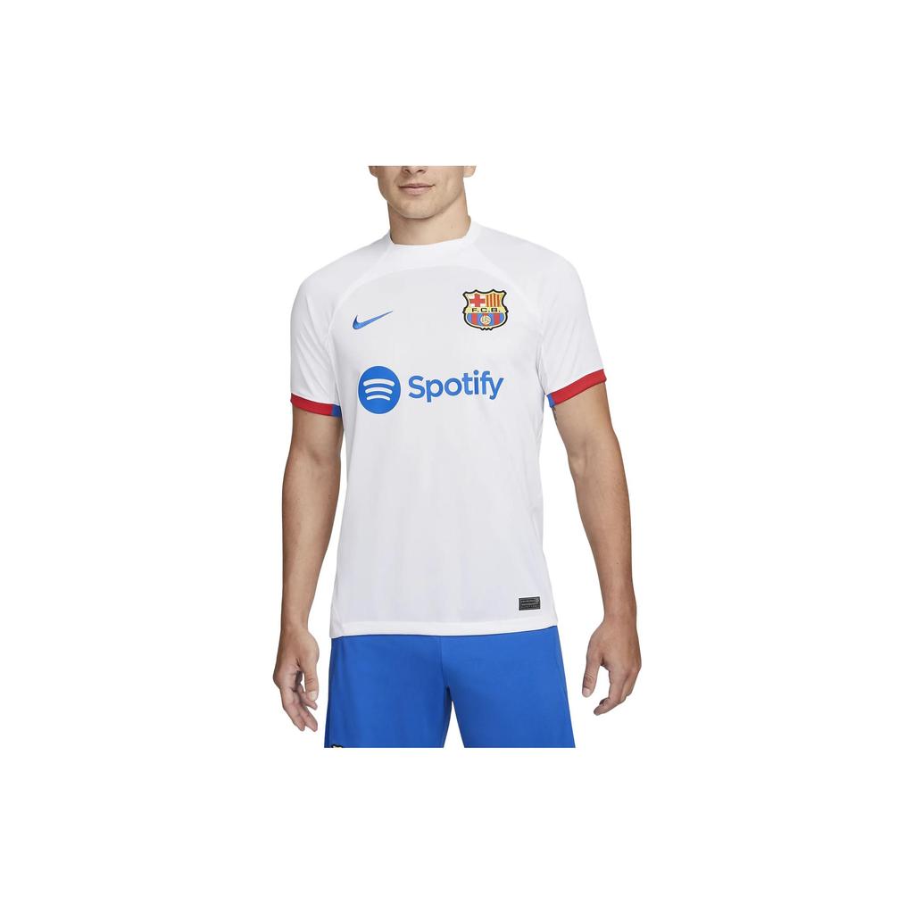 Nike Dri Fit Ф.К.. Футбольная форма Барселоны Сезон 2023 24 Мужская Белая DX2686-101