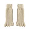 Yousheng 1 Pair Women Coral Fleece Toe Socks Autumn Winter Fuzzy Thick Warm Thermal Mid-calf Socks Soft Fluffy Home Sleeping Slipper Floor Socks