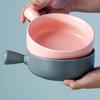 Ceramic Baking Bowl Microwave Safe Oven Dish with Handle Heat Resistant Soup Crock Easy Clean Dishwasher Safe Small Soup Bowl for Onion Soup