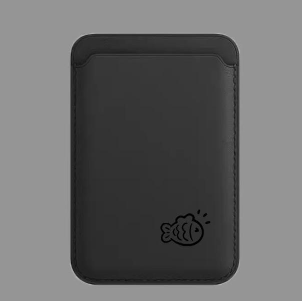 Маленькая Рыбка Кот MAGsafe Кожаный Чехол-Держатель для Карт для Телефонов Apple