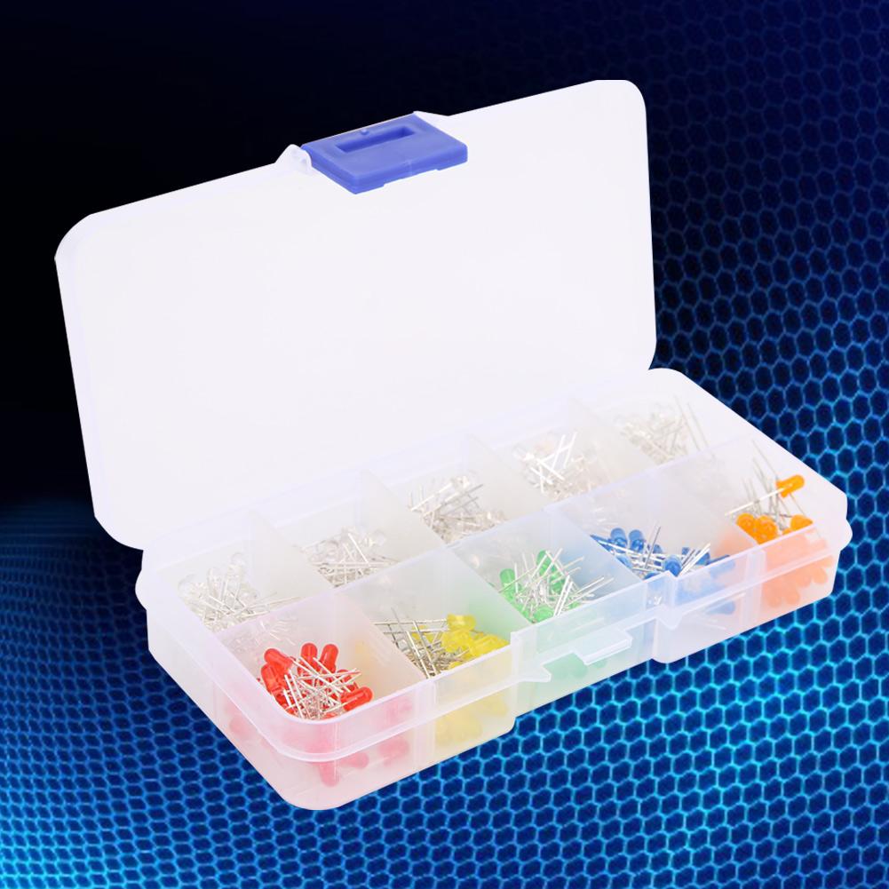 300 шт. Диод 6 цветов Светодиодный свет Маленькие светящиеся в ряд лампочки Красный Зеленый Желтый