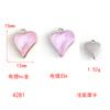 Crystal Peach Heart Pendant Diy Alloy Accessories Heart Pendant Earrings Necklace Bracelet Diy Matching