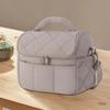 Detachable Strap Lunch Tote Quilted Puffer Lunch Storage Portable Thermal Bag  Beach