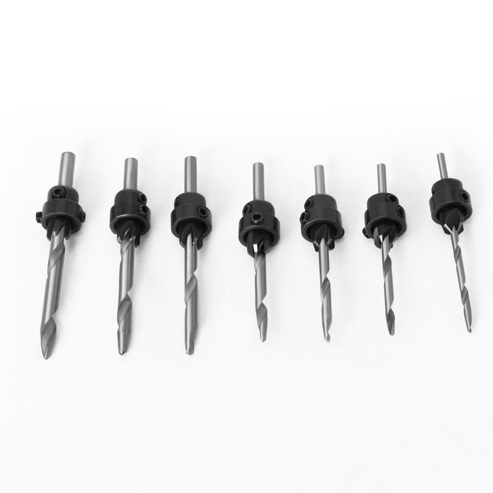 7Pc Wood Screw Drill/Countersink Drill/Countersink Countersink Drill/7-Piece Set/Woodworking Drill/Cone Hole Drill