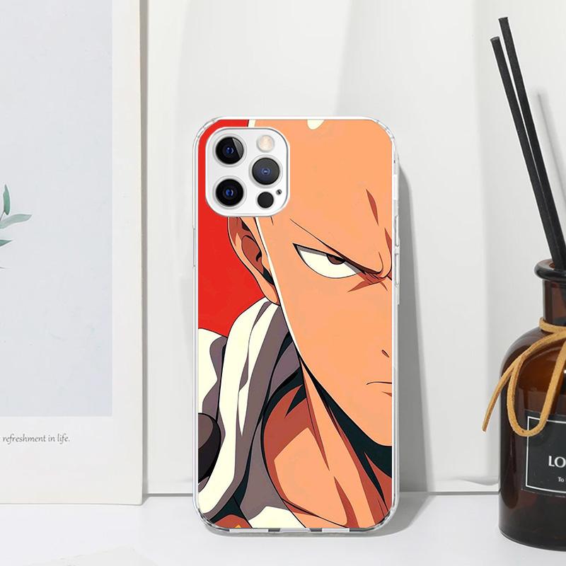 Чехол для телефона Saitama King из One-Punch-Man для iPhone 17 Air 16 15 Plus 16E 14 Pro Max 13 Mini 12 11 7 8 SE Fundas Мягкая задняя крышка