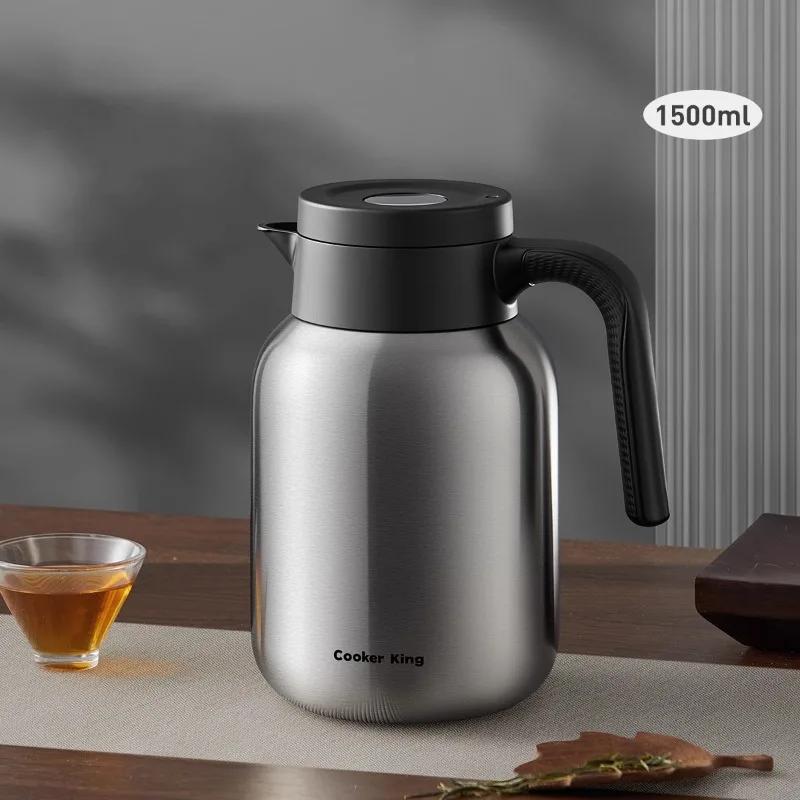 COOKER KING 1.5/2.0L Термопот из нержавеющей стали Бутылка для заваривания воды Большой объем Термос-горшок Чайник для дома/офиса