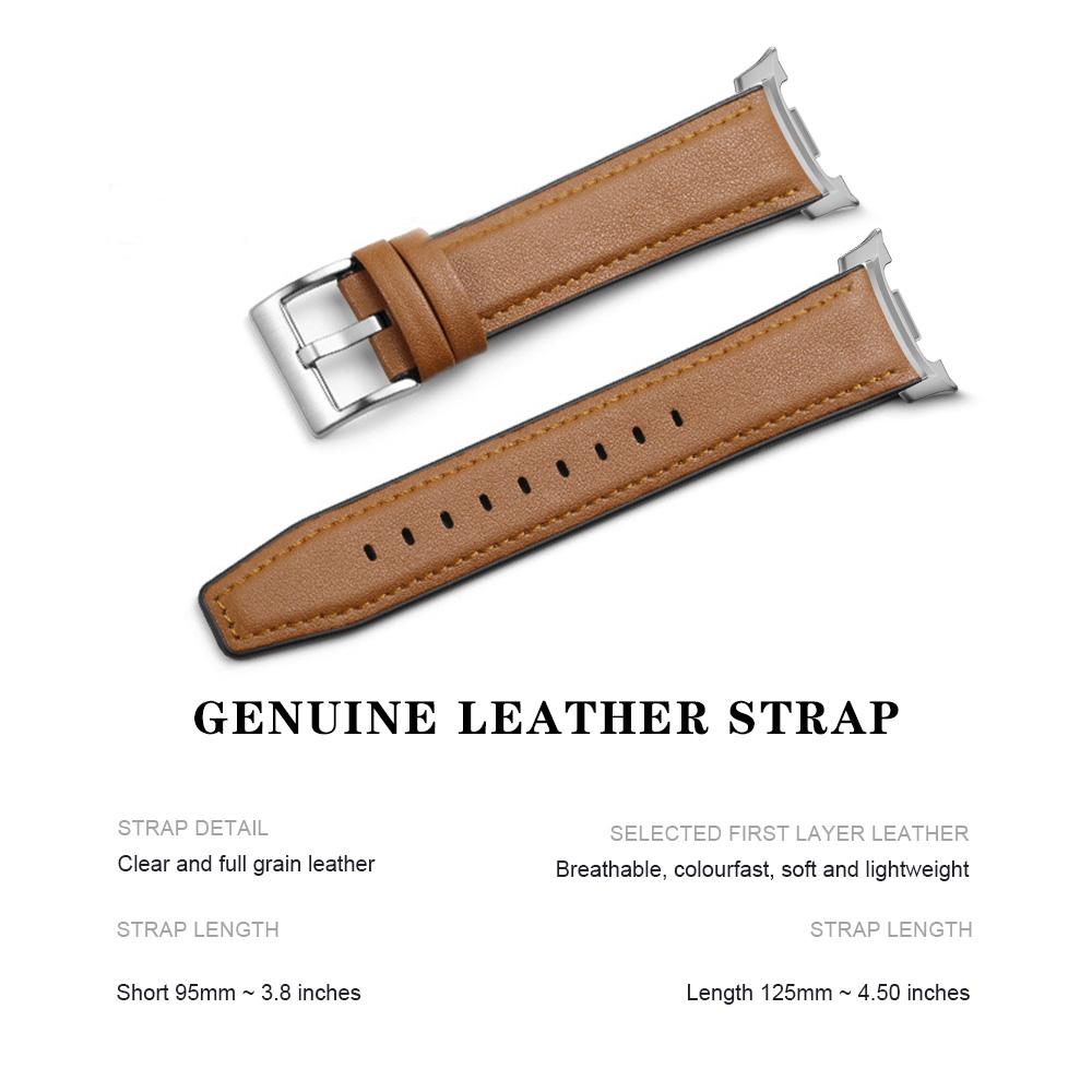 Кожаный ремешок для Samsung galaxy watch 8/8 classic 46мм спортивный ремешок для galaxy ultra 2025/7 47мм Кожаный +Силиконовый Браслет