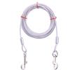 Stainless Steel Pet Dog Tie Out Cable - Double Head Dog Leash Camping Outdoor Tie-Out Cable for Medium Large Pet Dogs Dog Flying Disc Dog Flyer Toys