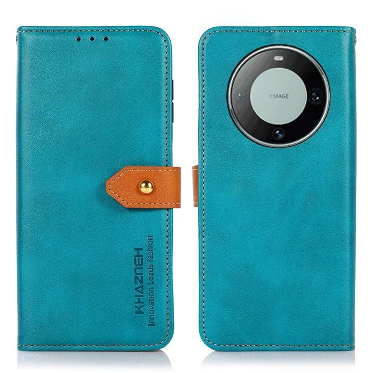 For Huawei Mate 60 Cowhide Texture Leather Flip Cover Anti-Shock Wallet Phone Case