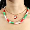Christmas Ornaments Dripping Oil Christmas Multi-Layer Necklace Bead Chain Mixed And Matched Personalized Items