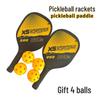 Wooden Beach Pickleball Paddle and Ball Set – Outdoor Sports Fitness Kit