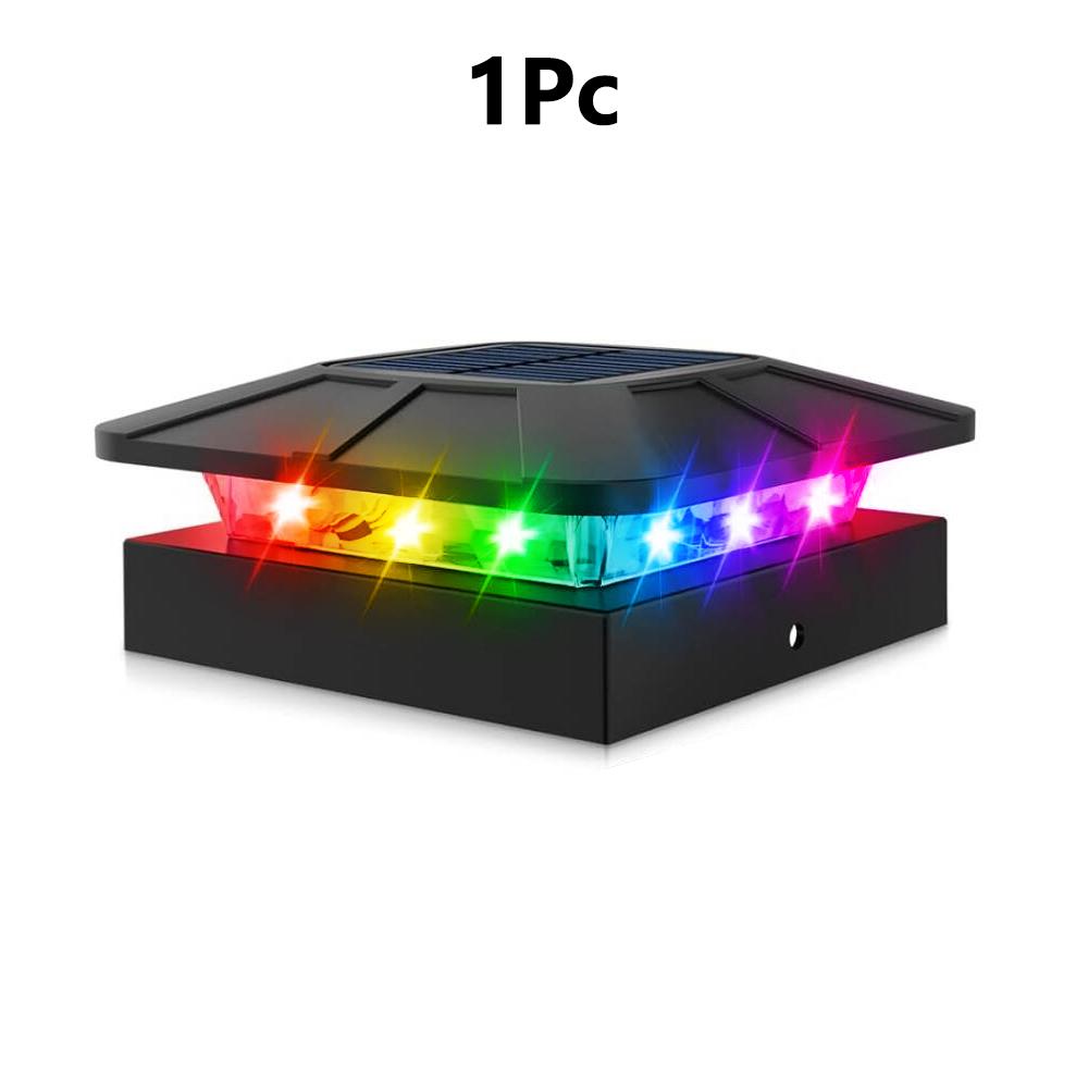 Солнечный колпак на столб с RGB-подсветкой, уличный, 4x4, на солнечных батареях, водонепроницаемый, для деревянных, виниловых столбов, освещение террасы, крыльца