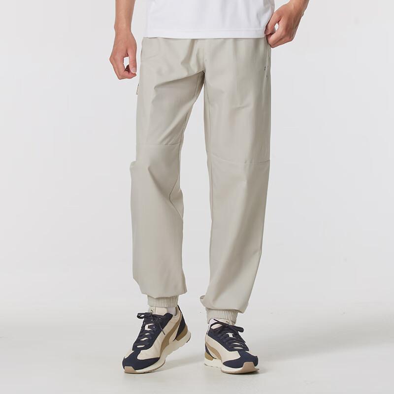 Puma Мужские джоггеры с эластичной манжетой и логотипом, однотонные, цвет хаки 684091-68