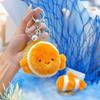 Kawaii Ocean Animal Plush Keychain Seahorse Dolphin Plush Doll  Birthday Gift