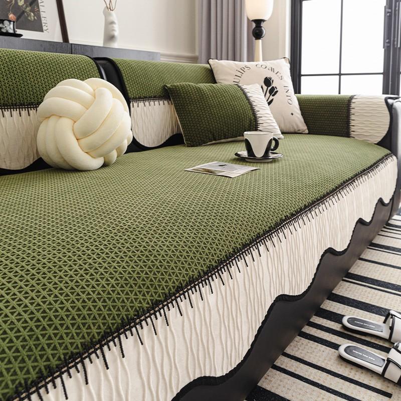 Chenille Sofa Cushion Cover Non-Slip Universal Fit Leather Fabric Sofas Pet Resistant