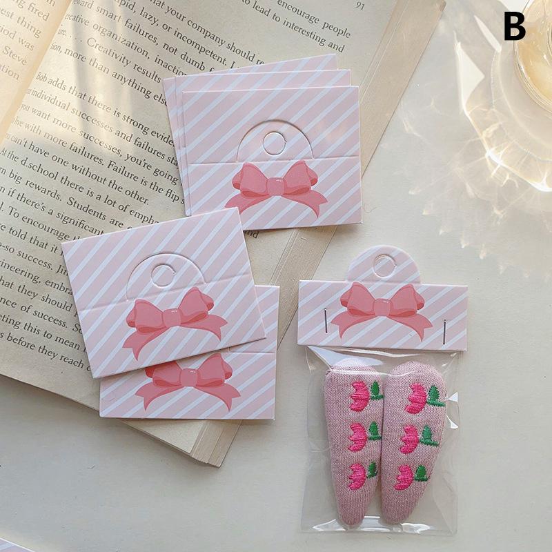 100Pcs Foldable Packaging Paper Cards Bow Cards For Handmade Jewelry Retail Hang Tag Flowers Display Cardboard