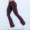 Yoga Micro Flare Pants For Women With Nylon Fabric Wide Leg Stretchable Activewear For Running And Fitness