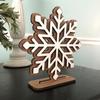 Snowflake Christmas Ornament Double-Layer 3D Design Hexagonal Shape Statue
