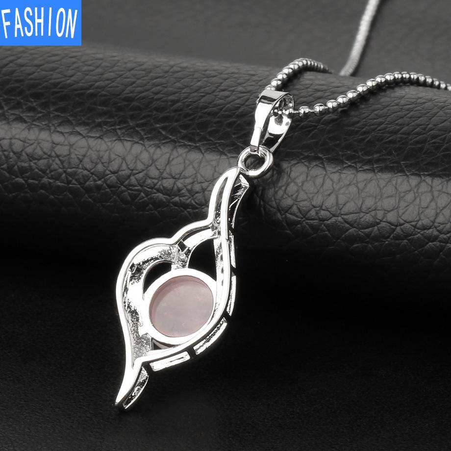 Ожерелье с подвеской в ​​виде ключицы из натурального хрусталя и циркона