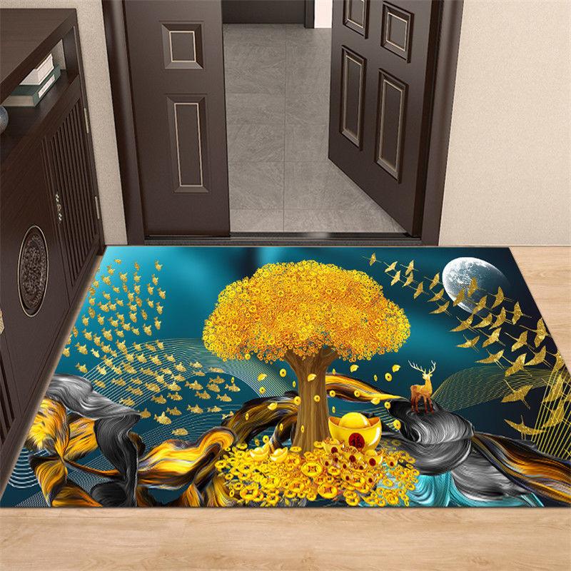 3D китайский напольный коврик от двери до двери, дверной коврик для дома, спальни, гостиной, ванной комнаты, нескользящий впитывающий коврик, который можно стирать в машине