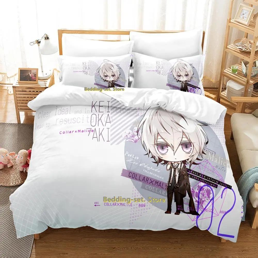 Новый комплект постельного белья Collar x Malice Single Twin Full Queen King Size Bed Set Adult Kid Bedroom Duvetcover Sets Anime lit