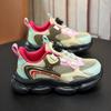 Youth style shoes Boys Lightweight Breathable Mesh Sneakers Kids Casual Sport Shoes Slip-On Style With Rotating Buckle