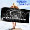 German-language band Print Beach Towel, Large Soft Quick Dry Towel for Beach Camping Swimming