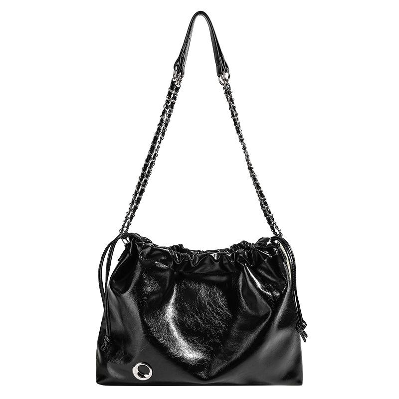 Сумка-тоут на одно плечо для женщин, сумка для поездок на работу, плиссированная сумка-цепочка, сумка-подмышка, универсальная сумка через плечо