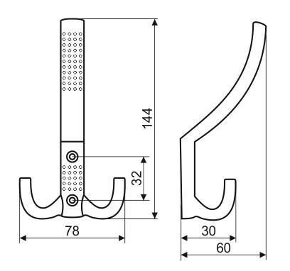 WP11 hanger, satin chrome