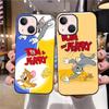Чехол B-69 Jerry and Tom Black для Redmi 10A 10C 12C 13C 9A 9C 9T A3X Note 10 9 9S 10S iPhone 11 12 13 14 15 16 X XS Pro Max Mini 7 8 Plus XR