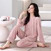 Island Fleece Pajamas Women'S Autumn And Winter Loungewear Thickened Coral Fleece Casual Wear Suit