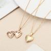 Lover Chain Jewelry Forever and Always Carved Heart Shaped Pendant Photo Picture Locket Necklace