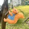1PC Home Decor Climbing Rabbit Resin Craft Squirrel Cute Figurine Animal Hanging Decor Creative