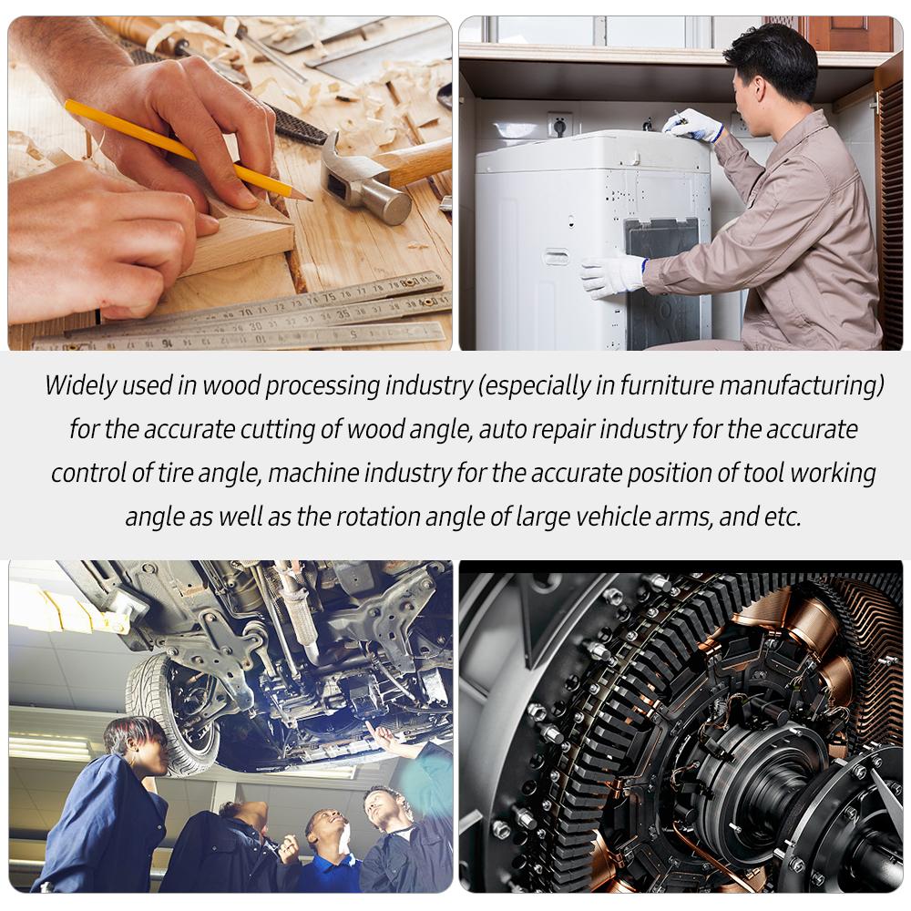 Двусторонний лазерный цифровой транспортир, магнитный инклинометр, угол 4 x 90 градусов, 2 режима, коробка уровня