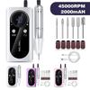 45000RPM Electric Nail File USB Rechargeable Nail Sander File Nail Drill Machine  Professional Use