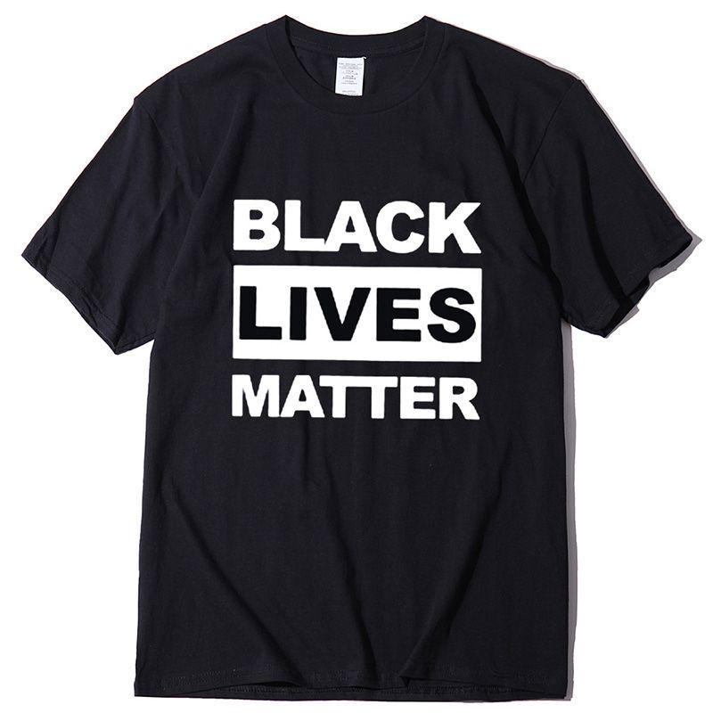 Стильная черная футболка 'Black Lives Matter' против расизма для унисекс, повседневная и удобная