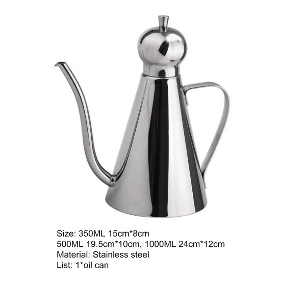 350МЛ/500МЛ/1000МЛ Бутылка для масла Экологичная Коррозионностойкая Нержавеющая сталь Некапающий Диспенсер для оливкового масла Принадлежности для дома