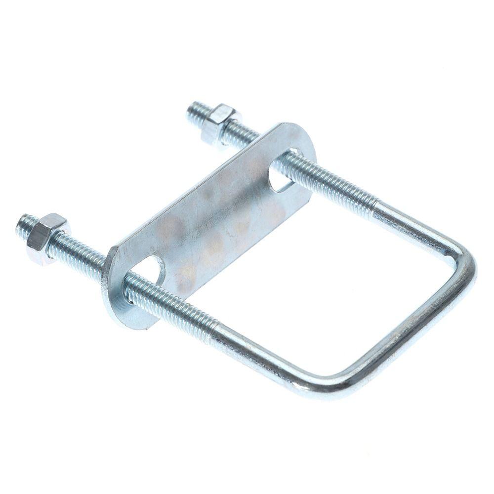 2 комплекта с перегородкой квадратный хомут под прямым углом U-болт квадратный болт прочный трубный U-хомут