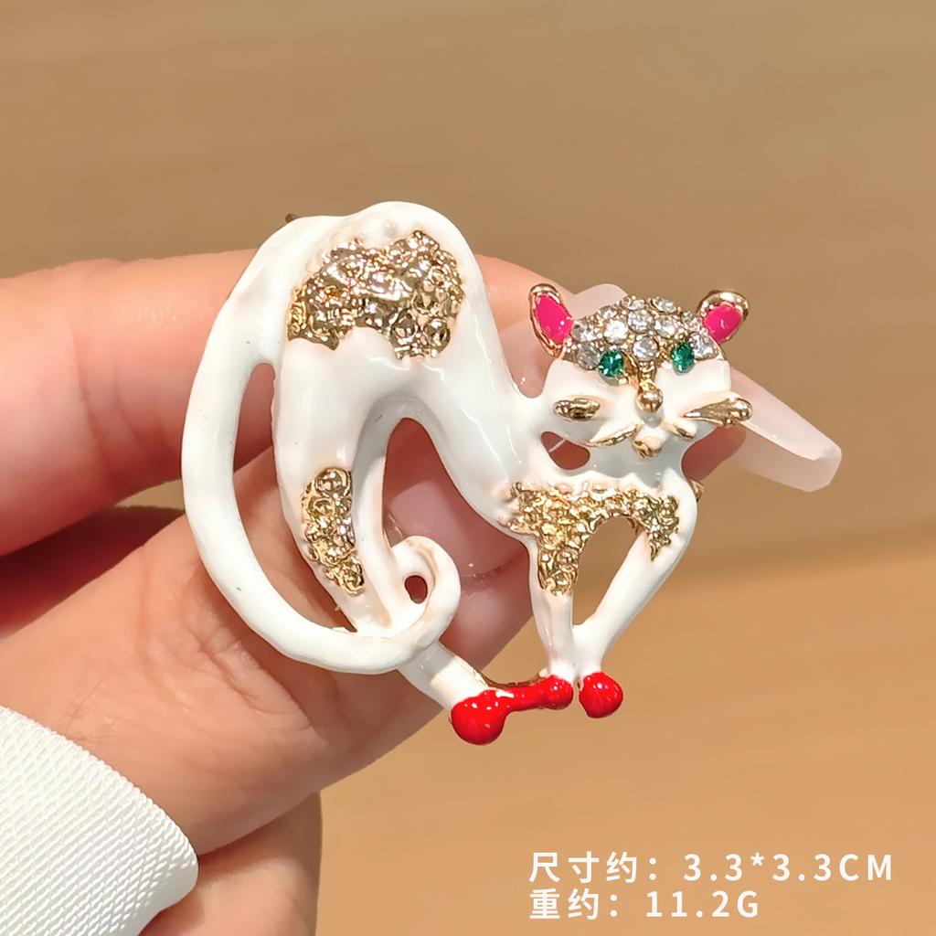 Креативная брошь в виде животного, милая личность, капающий котенок, корсаж, костюм, аксессуары, египетский ошейник для кошек, булавка