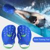 1 Pair Beginner Hand Paddles Swimming Fins with Strap Ergonomic Shape Ultralight Swim Training Children Diving Aid Tool